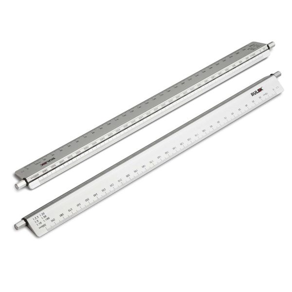 300mm Rulex metal scale ruler with rotating scales