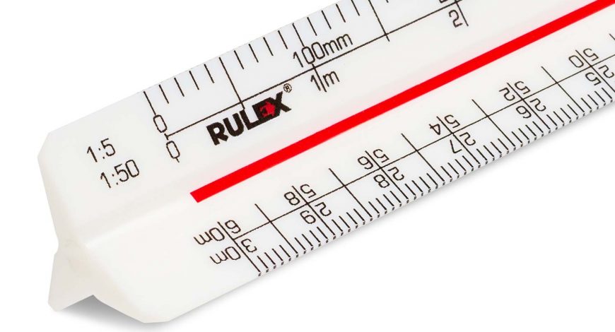 300mm Rulex triangular scale ruler