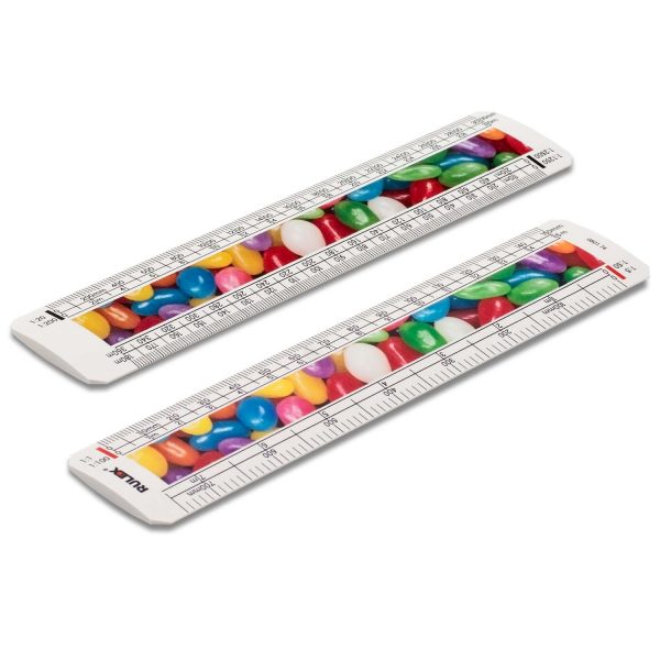 150mm Rulex architects jelly bean oval scale ruler