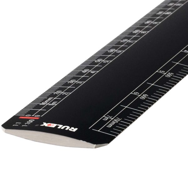 150mm Rulex architects oval scale ruler – black