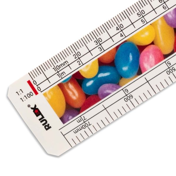 150mm Rulex architects jelly bean oval scale ruler