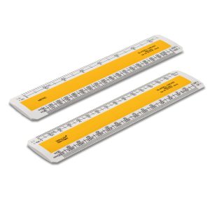 Scale ruler with yellow strip