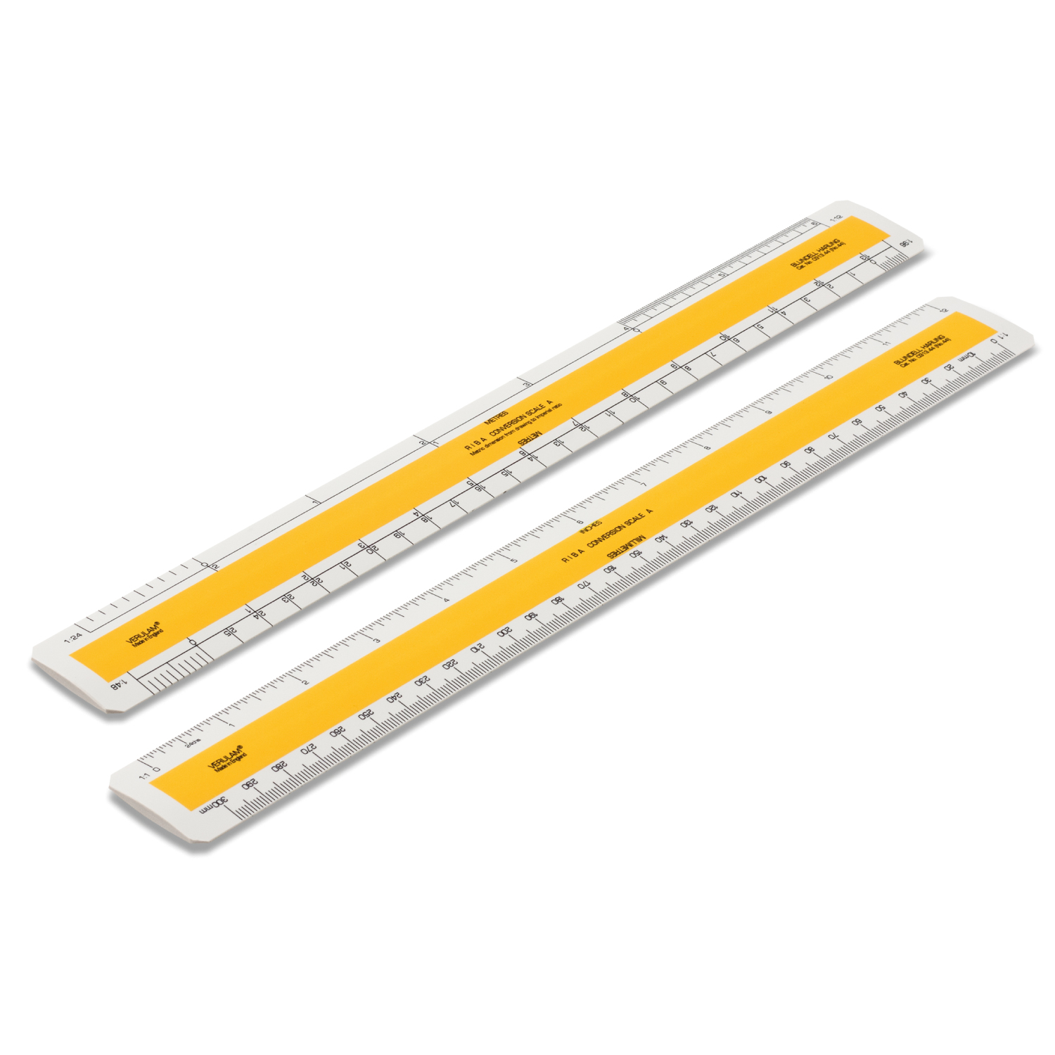 Verulam conversion scale ruler - converts imperial measurements to