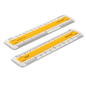 6 inch Verulam oval scale rulers